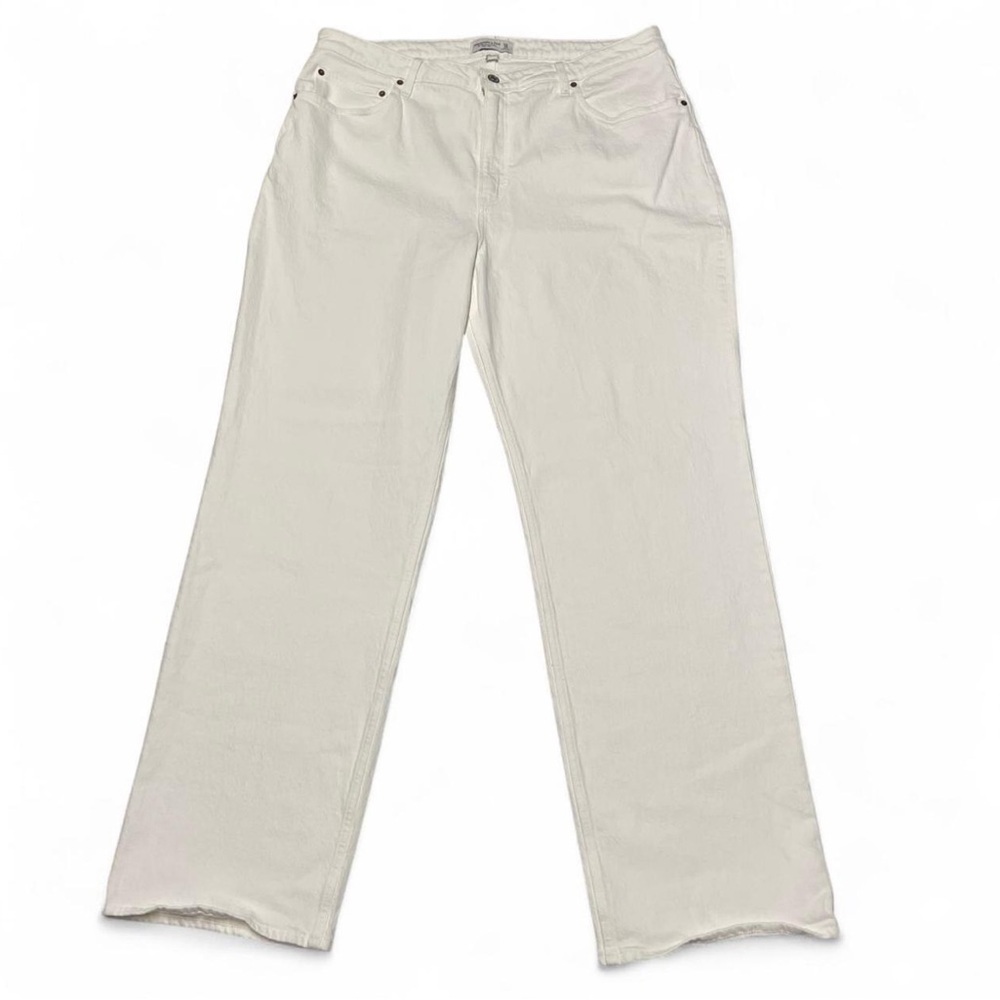 Abercrombie & Fitch Jeans Womens 38x33 White High Rise 90s Relaxed Curve Love